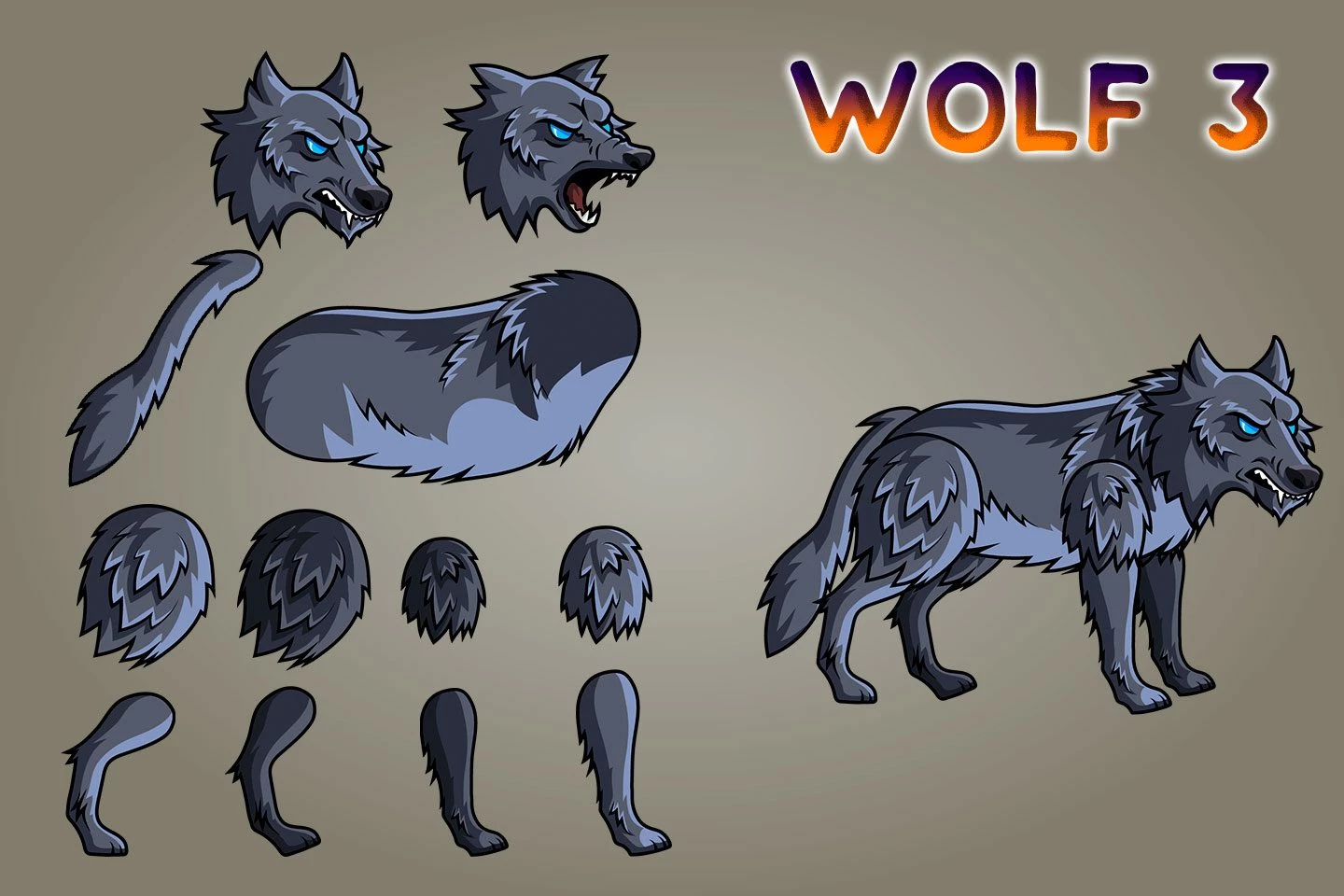 2D Fantasy Druid Character Sprite