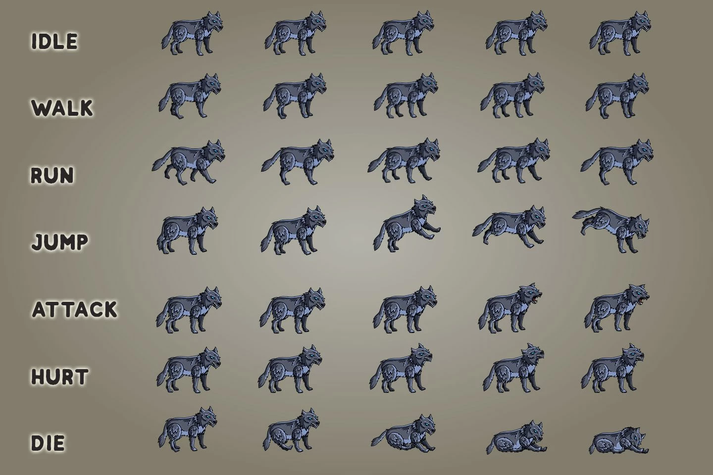 2D Fantasy Druid Character Sprite