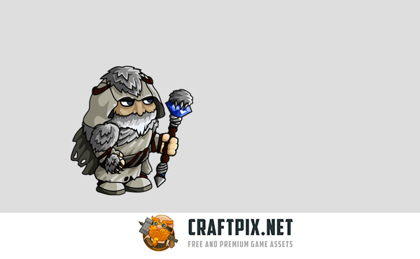 2D Fantasy Druid Character Sprite