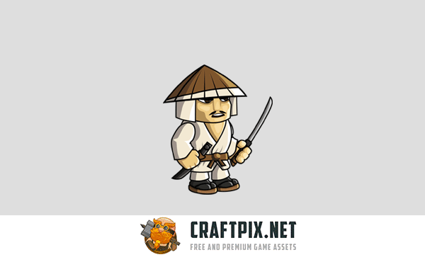 2D Fantasy Samurai Character Sprite