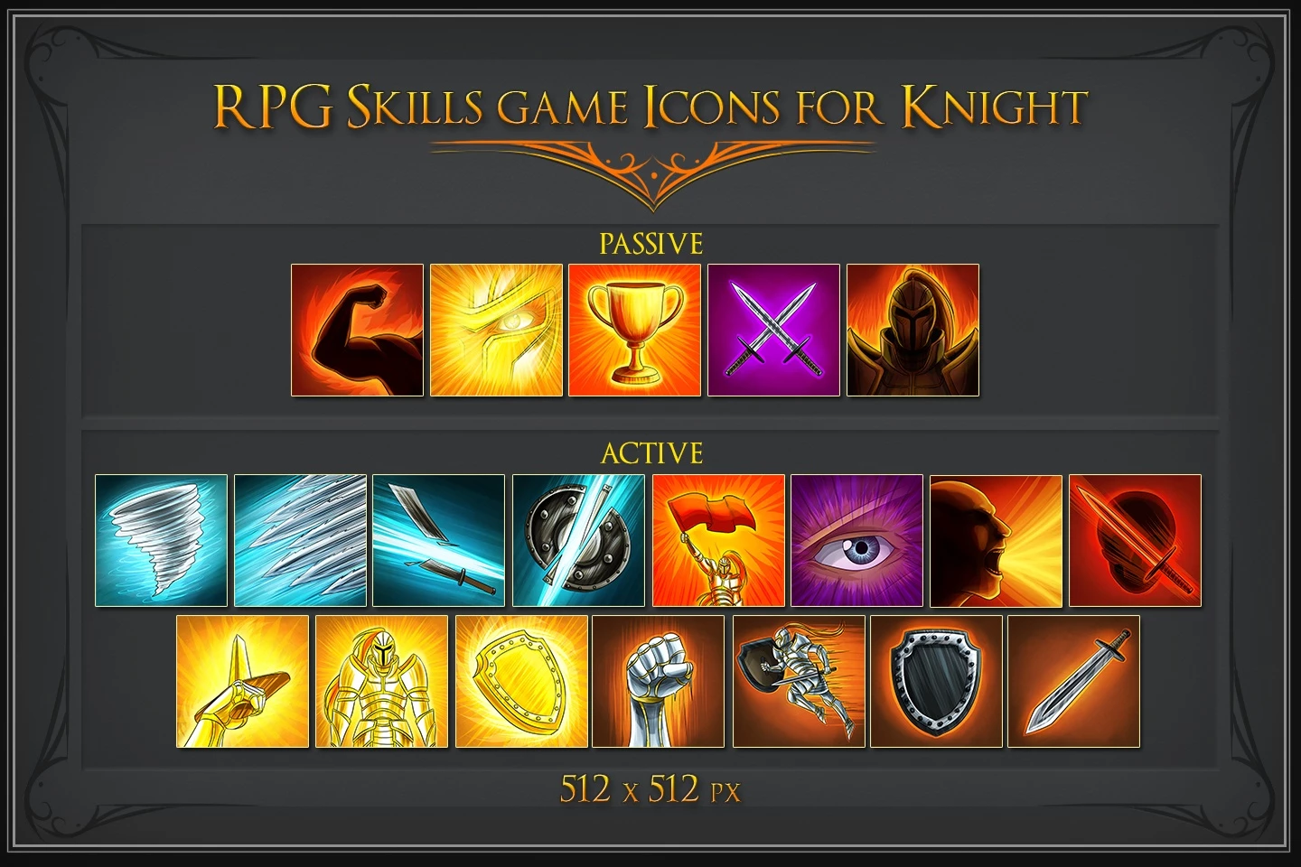 RPG Skill Icons for Knight