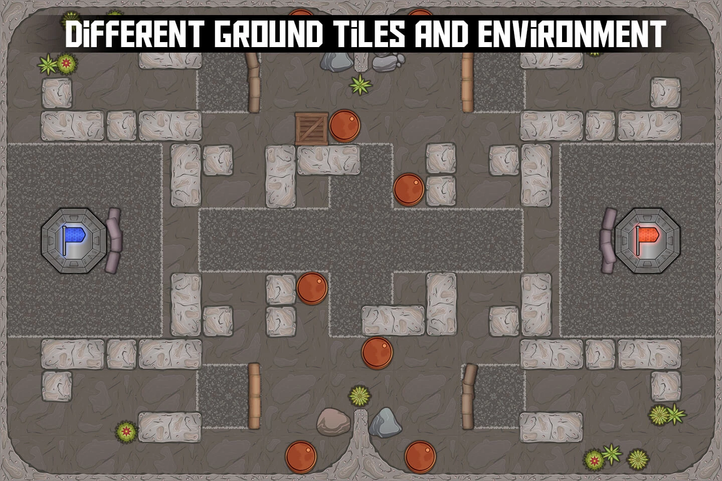 Battle Location Top Down 2D Tileset Pack 2