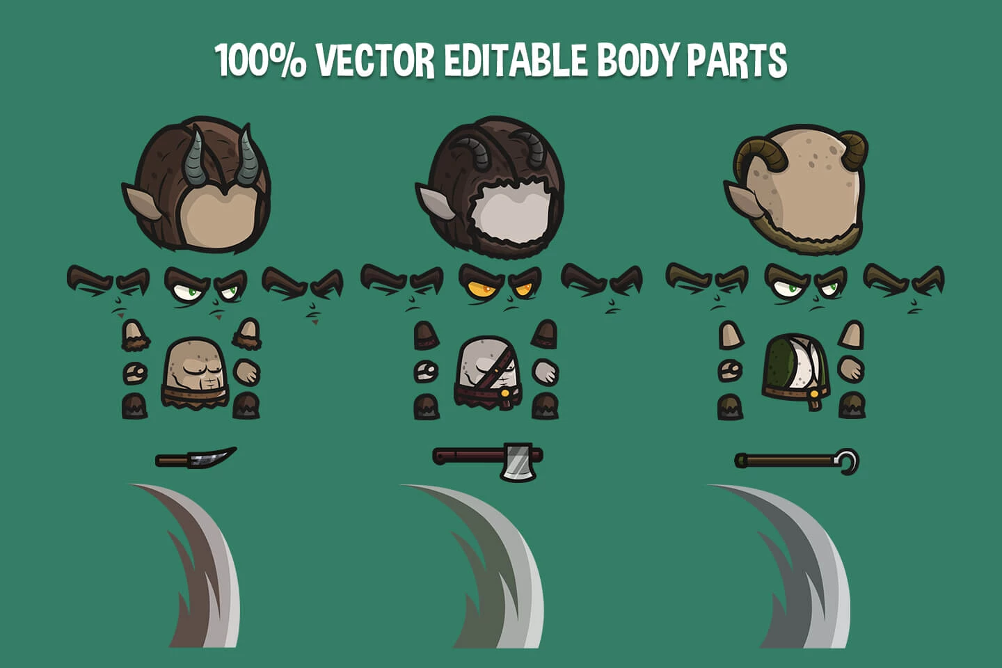 Satyr Chibi 2D Game Sprites
