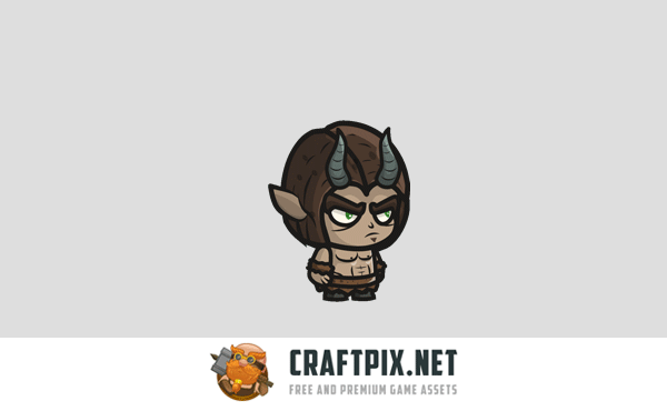 Satyr Chibi 2D Game Sprites