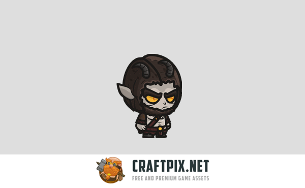 Satyr Chibi 2D Game Sprites