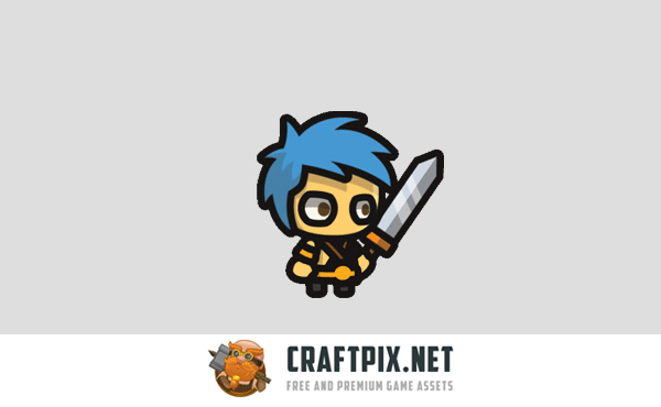 Warrior Tiny Style 2D Character Sprites