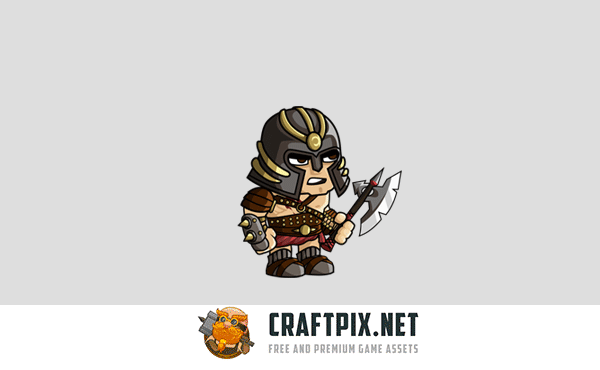 2D Fantasy Gladiator Character Sprite