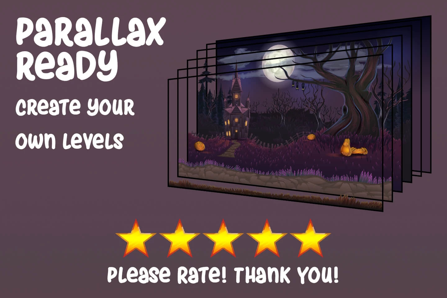 Cartoon Halloween Game Backgrounds