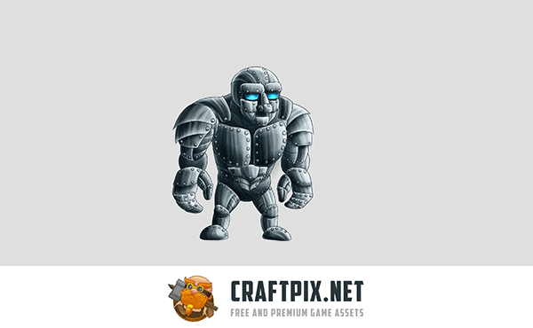 2D Game Golem Character Sprites