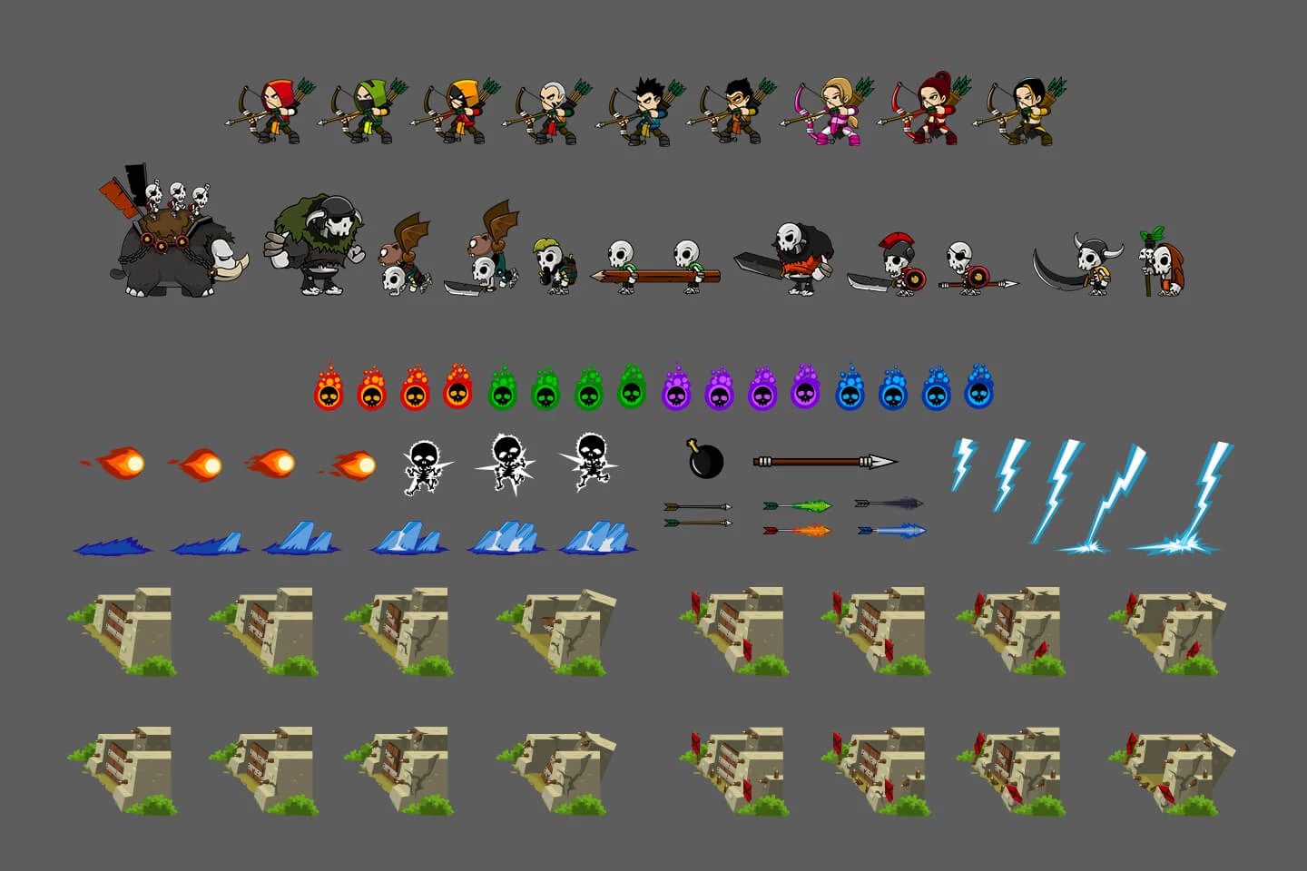 Fortress Defense 2D Game Kit