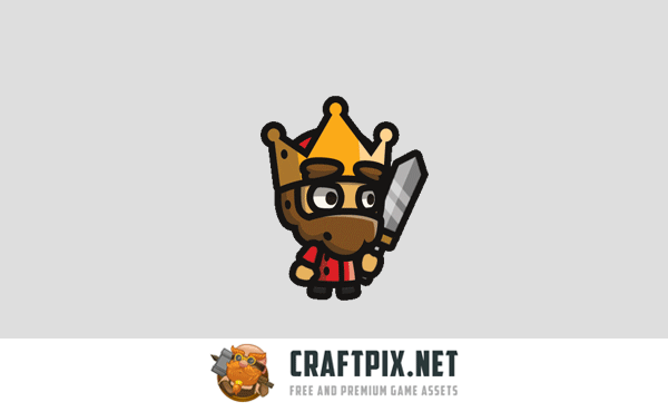 King Tiny Style 2D Character Sprites