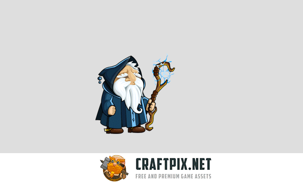 2D Fantasy Wizards Character Sprite