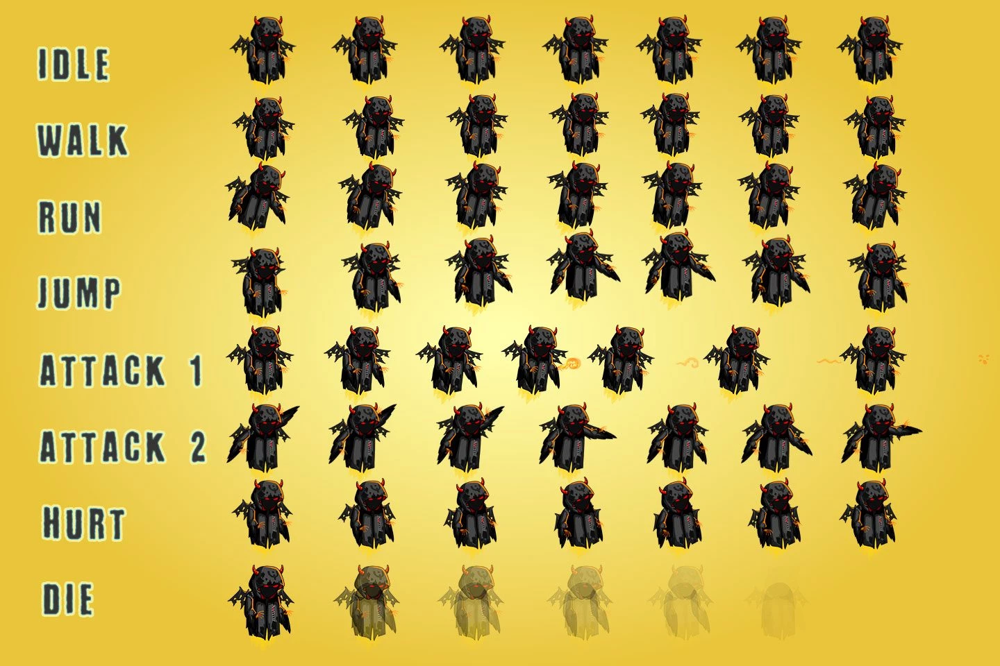 2D Fantasy Ghosts Character Sprite