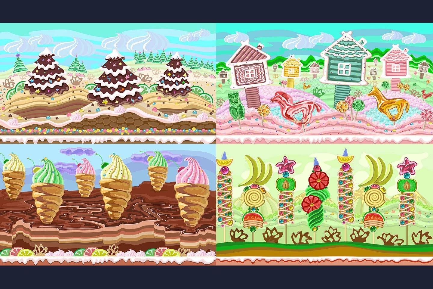 Sweet 2D Game Backgrounds