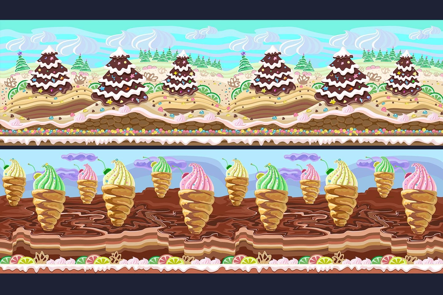 Sweet 2D Game Backgrounds