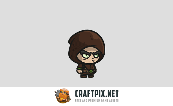Thief, Pirate, Rogue Chibi 2D Game Sprites