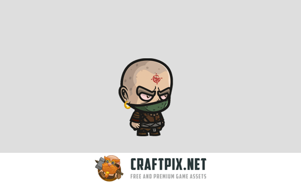 Thief, Pirate, Rogue Chibi 2D Game Sprites