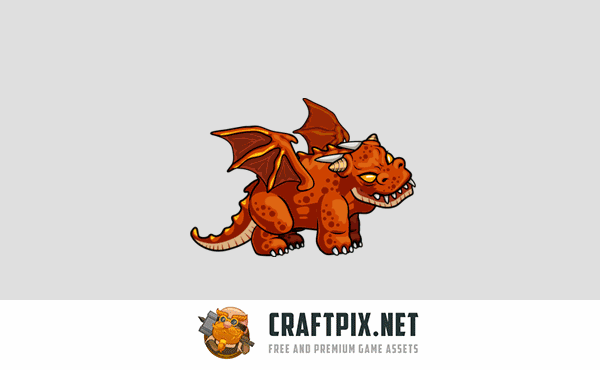 2D Fantasy Dragons Character Sprite