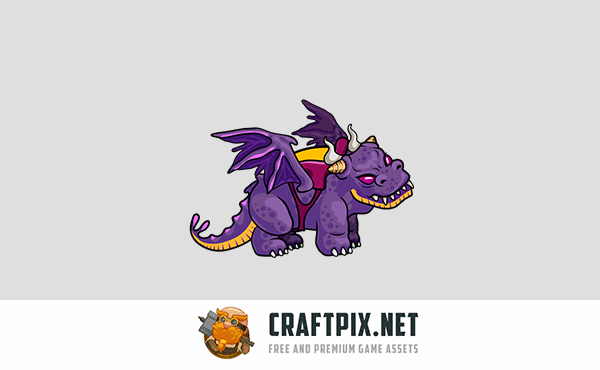 2D Fantasy Dragons Character Sprite