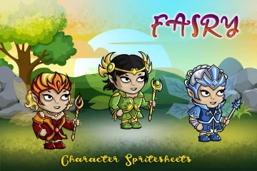 2D Fantasy Fairy Character Sprite