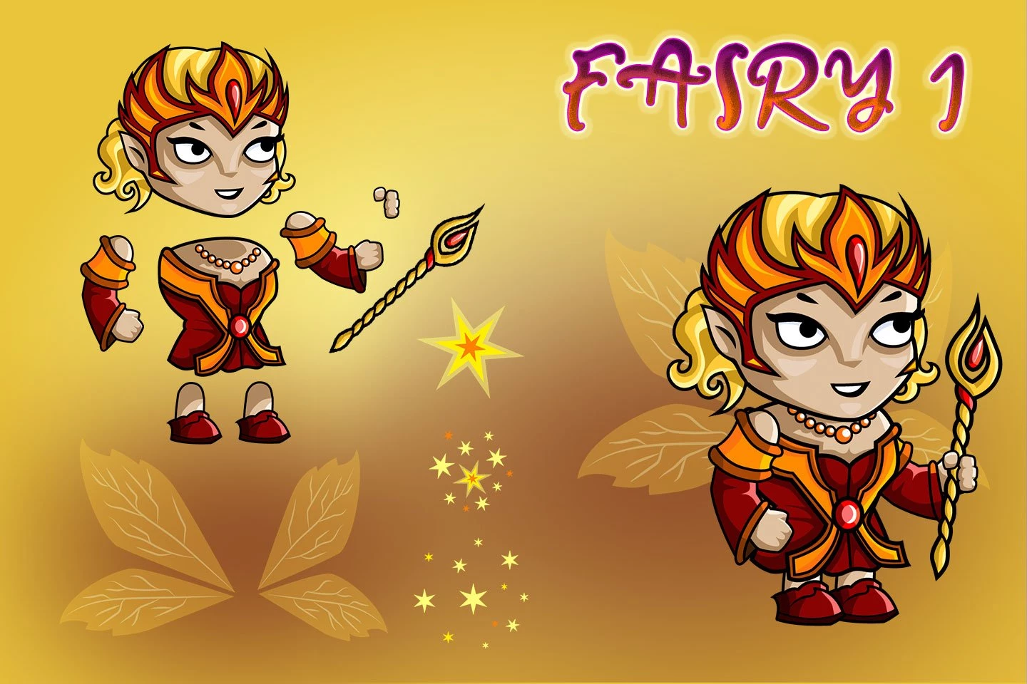 2D Fantasy Fairy Character Sprite