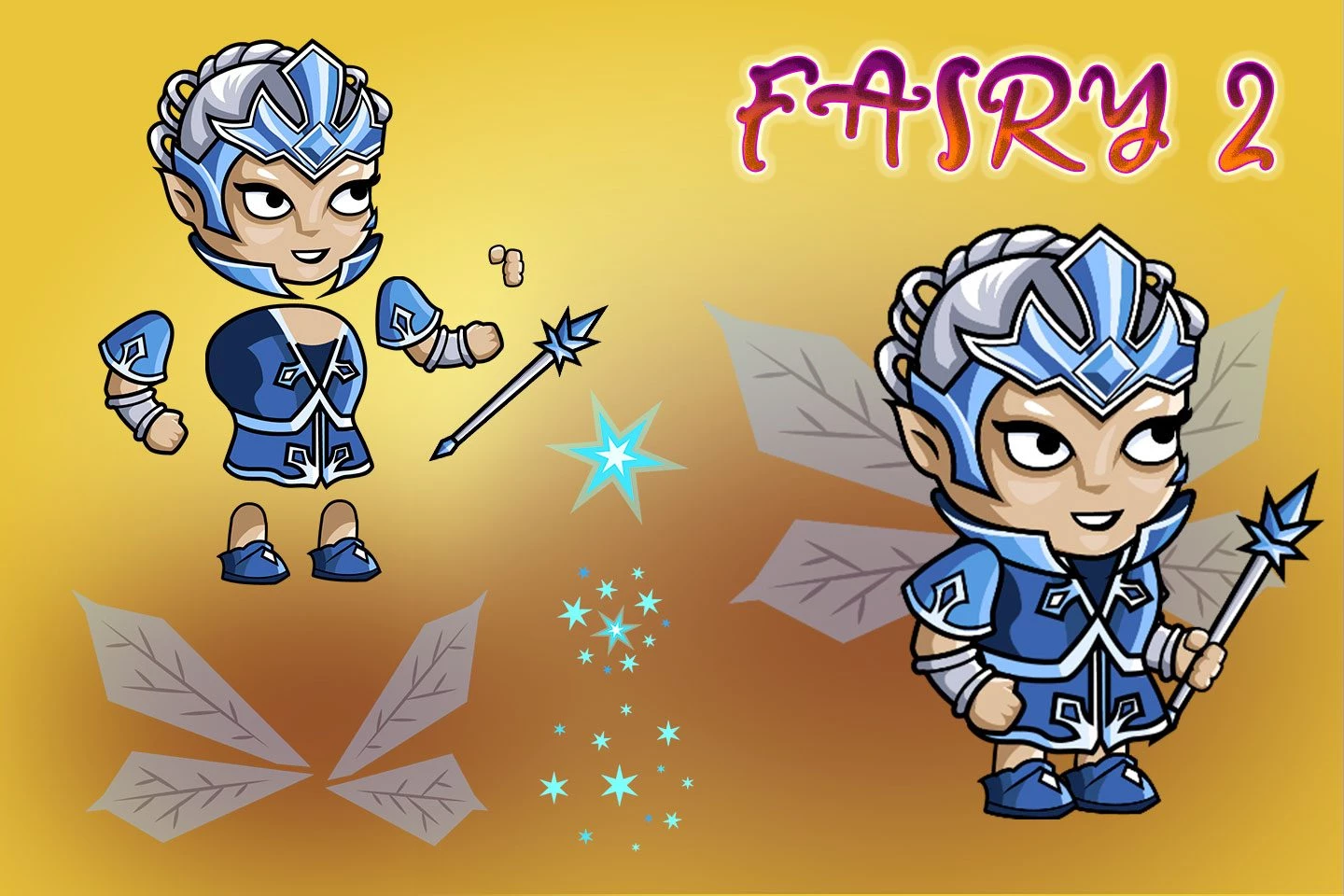 2D Fantasy Fairy Character Sprite