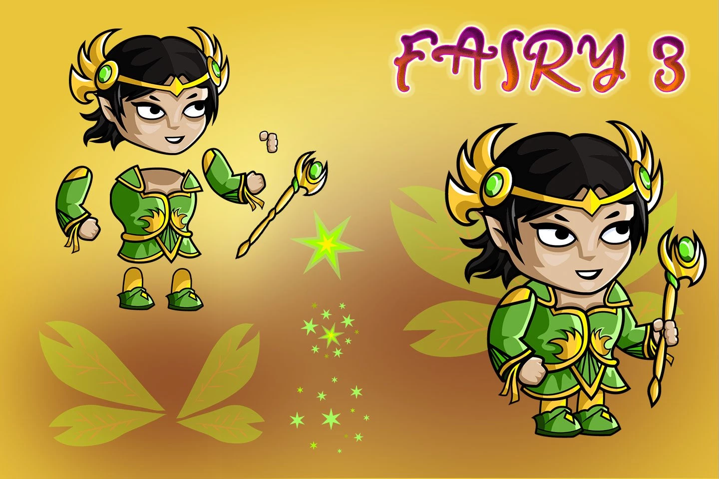 2D Fantasy Fairy Character Sprite