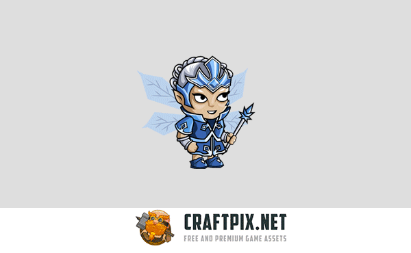 2D Fantasy Fairy Character Sprite