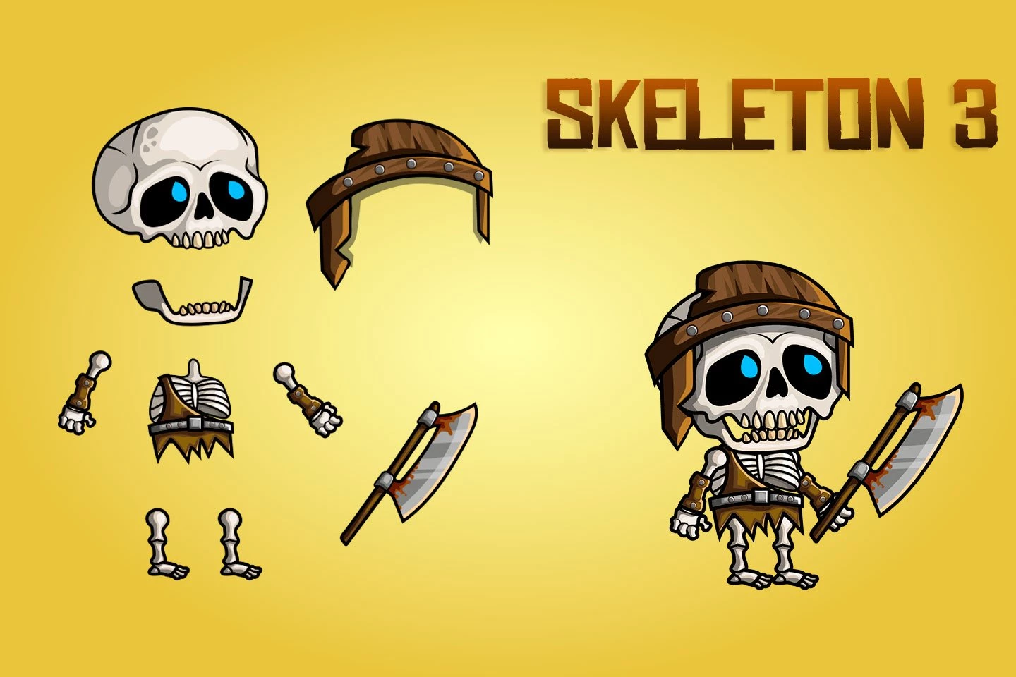 2D Fantasy Skeletons Character Sprite