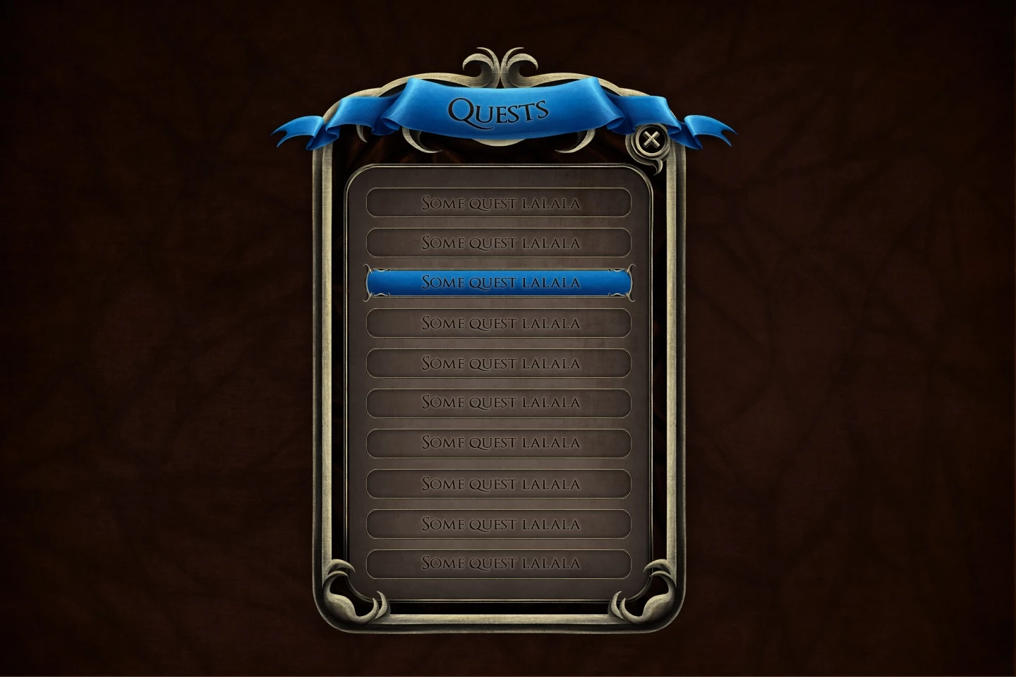 Fantasy RPG GUI