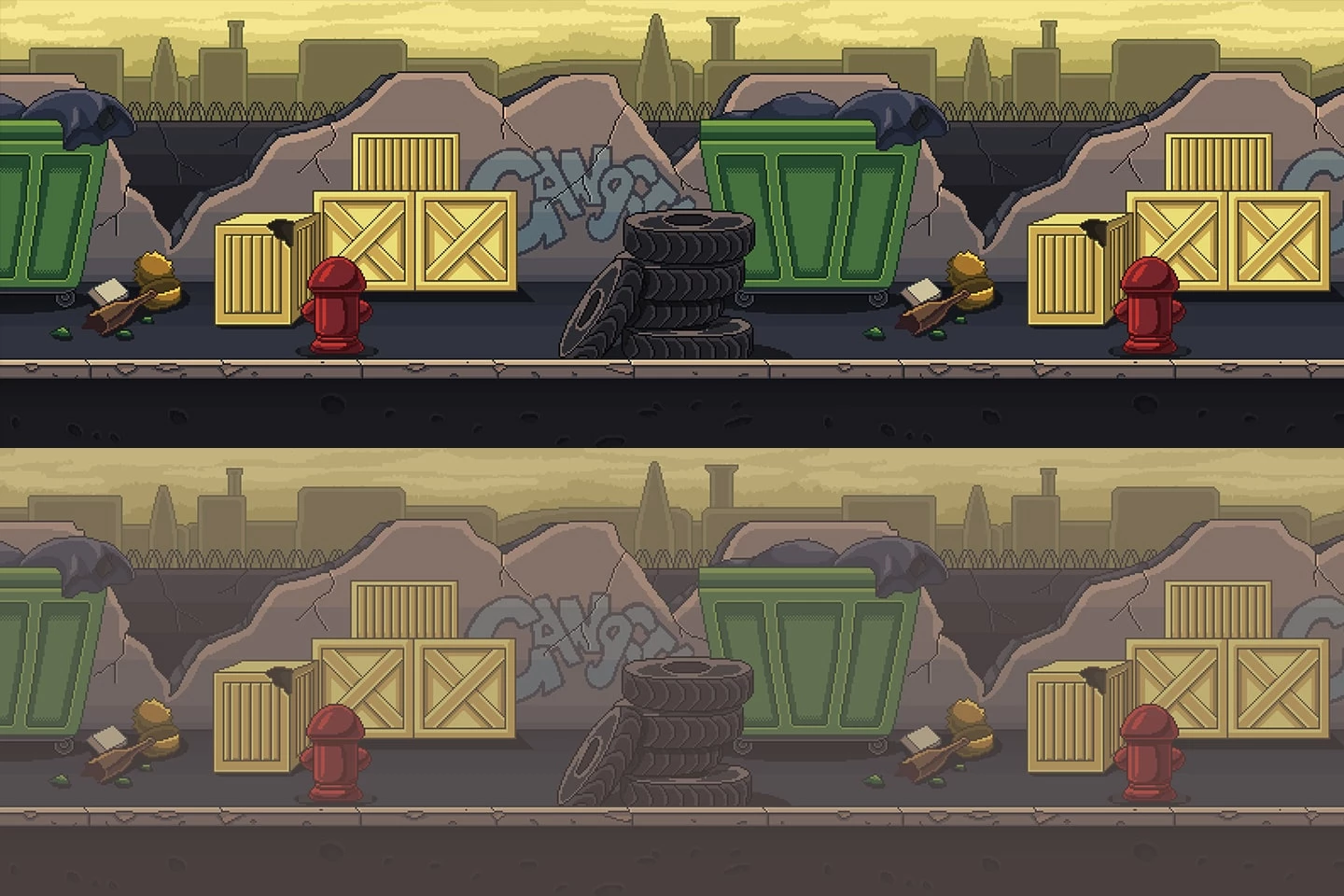 Pixel Art Street 2D Backgrounds