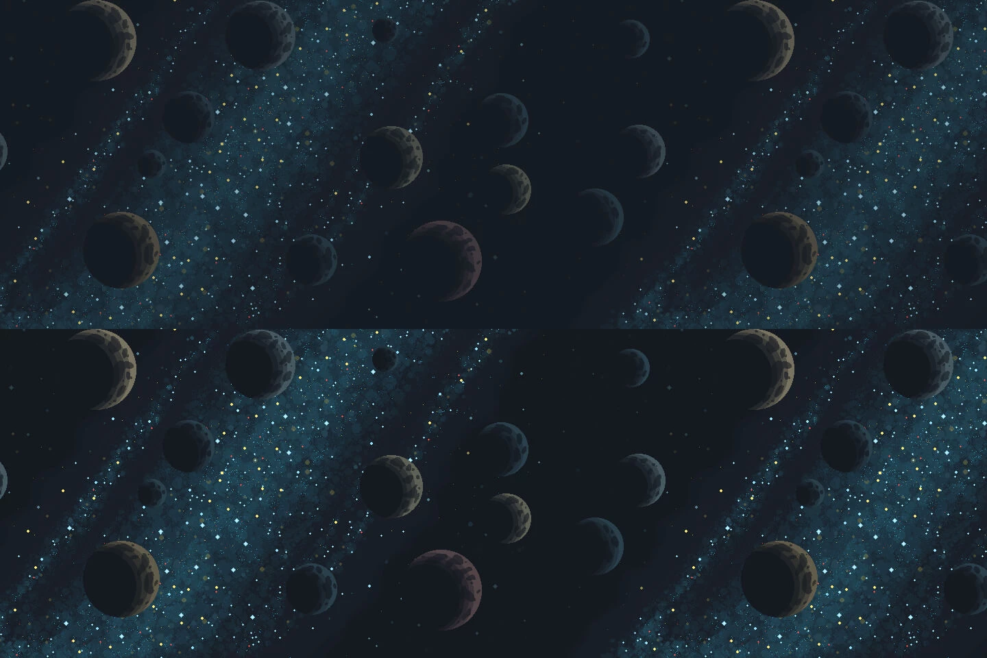 Pixel Art Space 2D Game Backgrounds