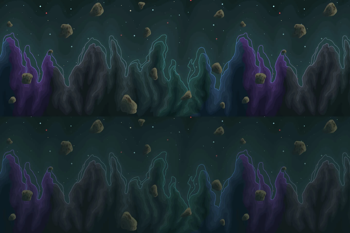 Pixel Art Space 2D Game Backgrounds