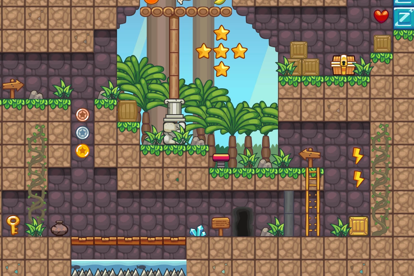 Forest Platformer Game Tileset