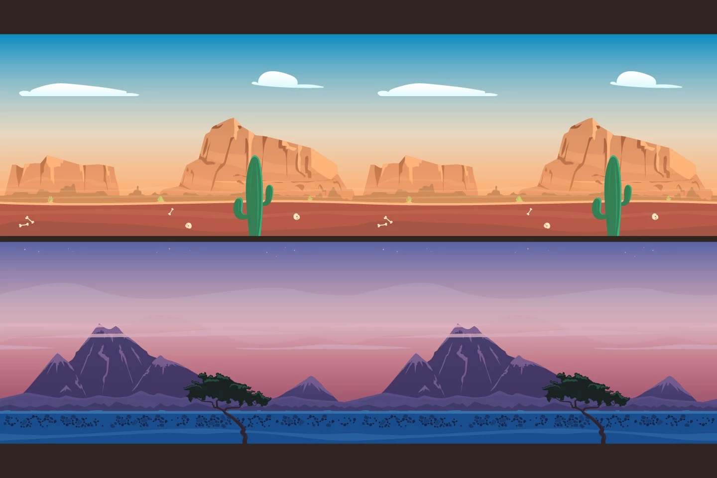 2D Mountain Backgrounds