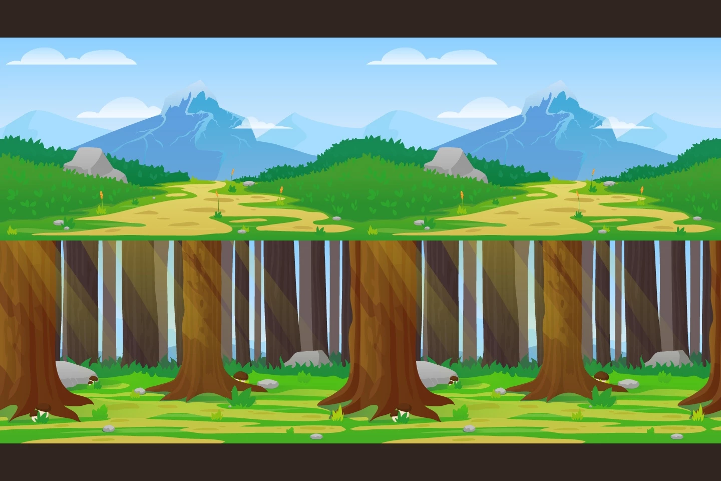 Nature Horizontal 2D Game Backgrounds