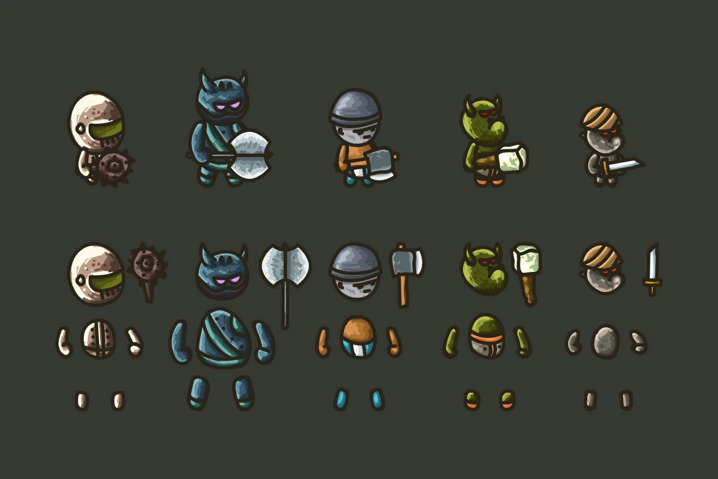 Monster Enemy Game Sprites