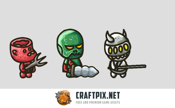 Monster Enemy Game Sprites