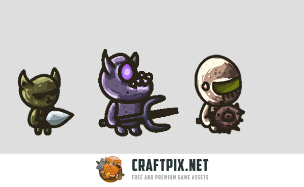 Monster Enemy Game Sprites