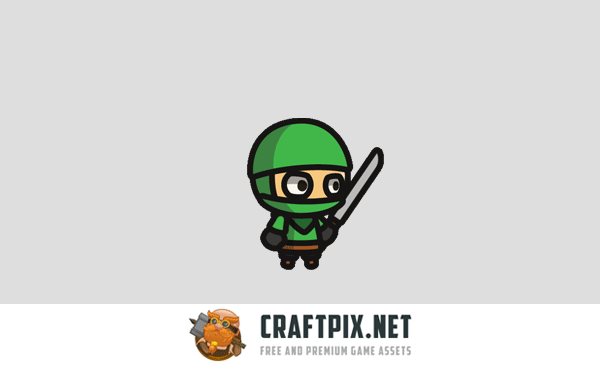 Ninja Tiny Style 2D Character Sprites