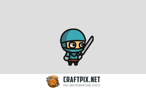 Ninja Tiny Style 2D Character Sprites