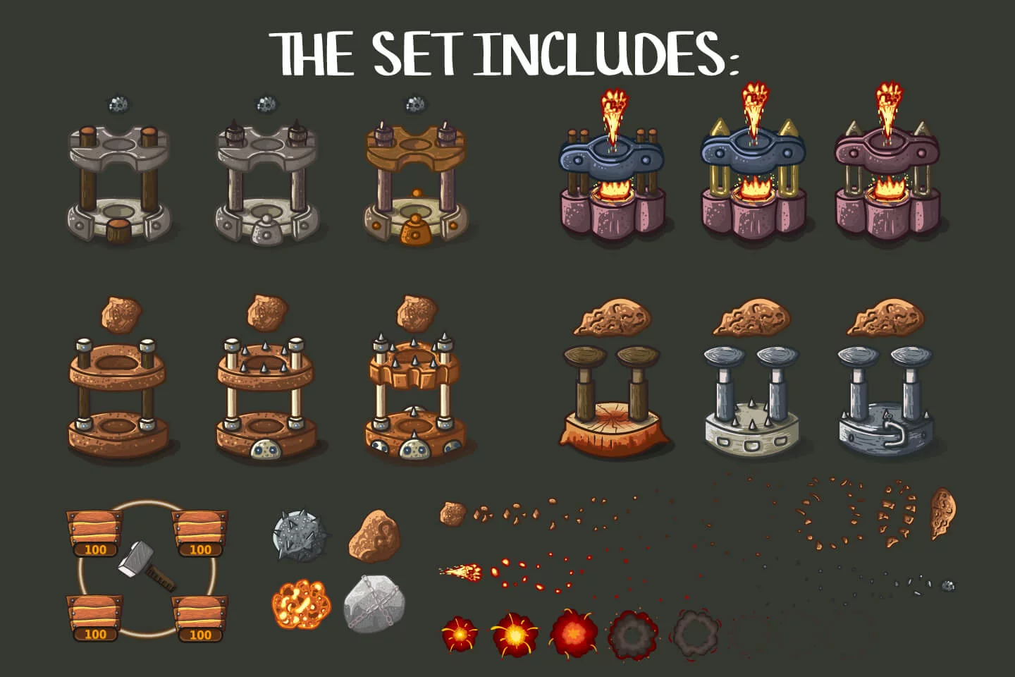 Stone Tower Game Assets