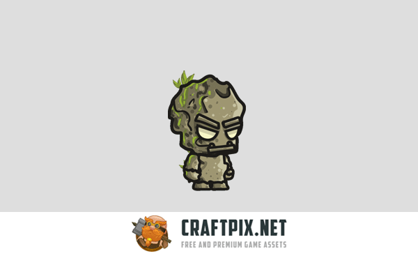 Golem Chibi 2D Game Sprites