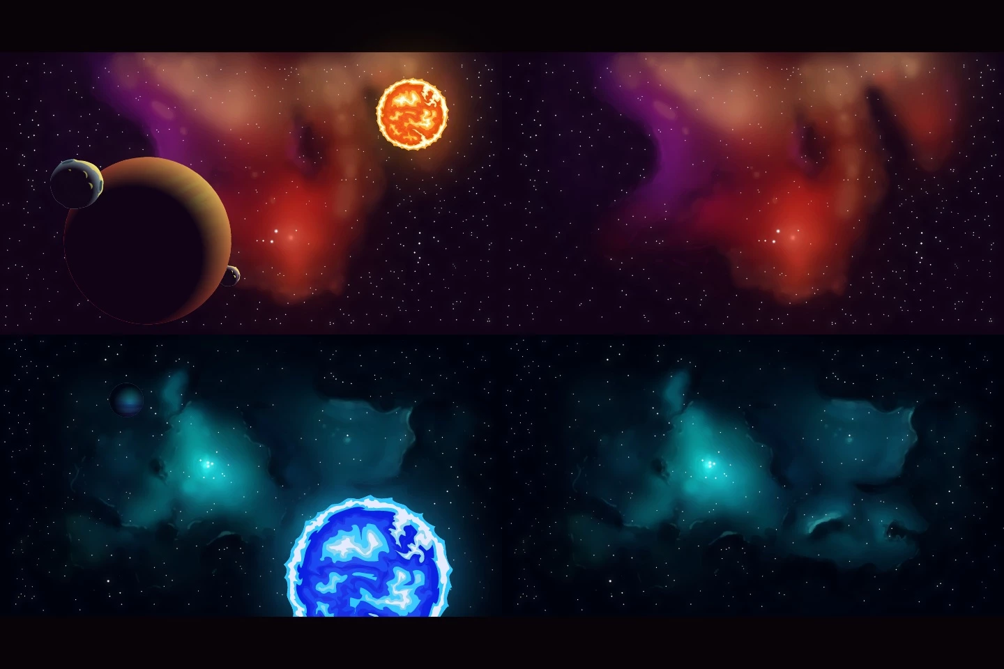 Space 2D Backgrounds