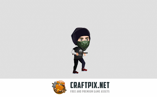2D Game Street Bandits Character Sprites Sheets