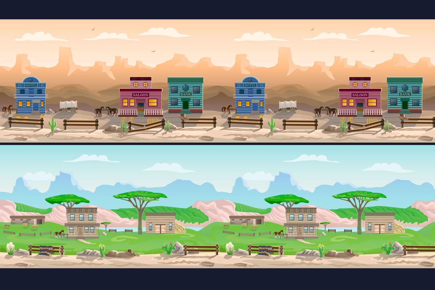 Western 2D Game Backgrounds