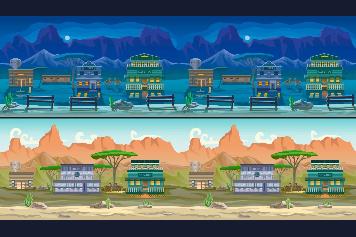 Western 2D Game Backgrounds