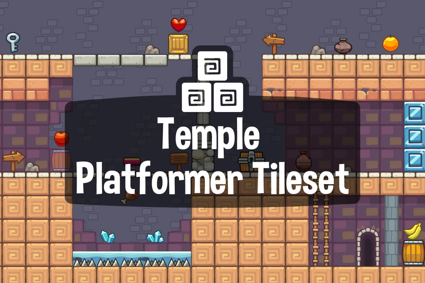 Temple Platformer Game 2D Tileset