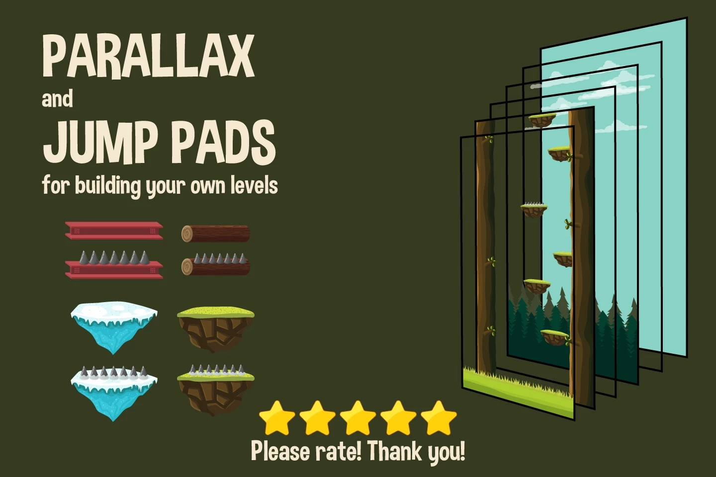 Vertical Jumping Game Backgrounds