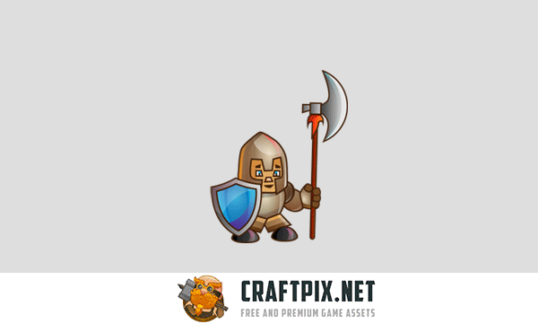 2D Game Knight Character Sprite